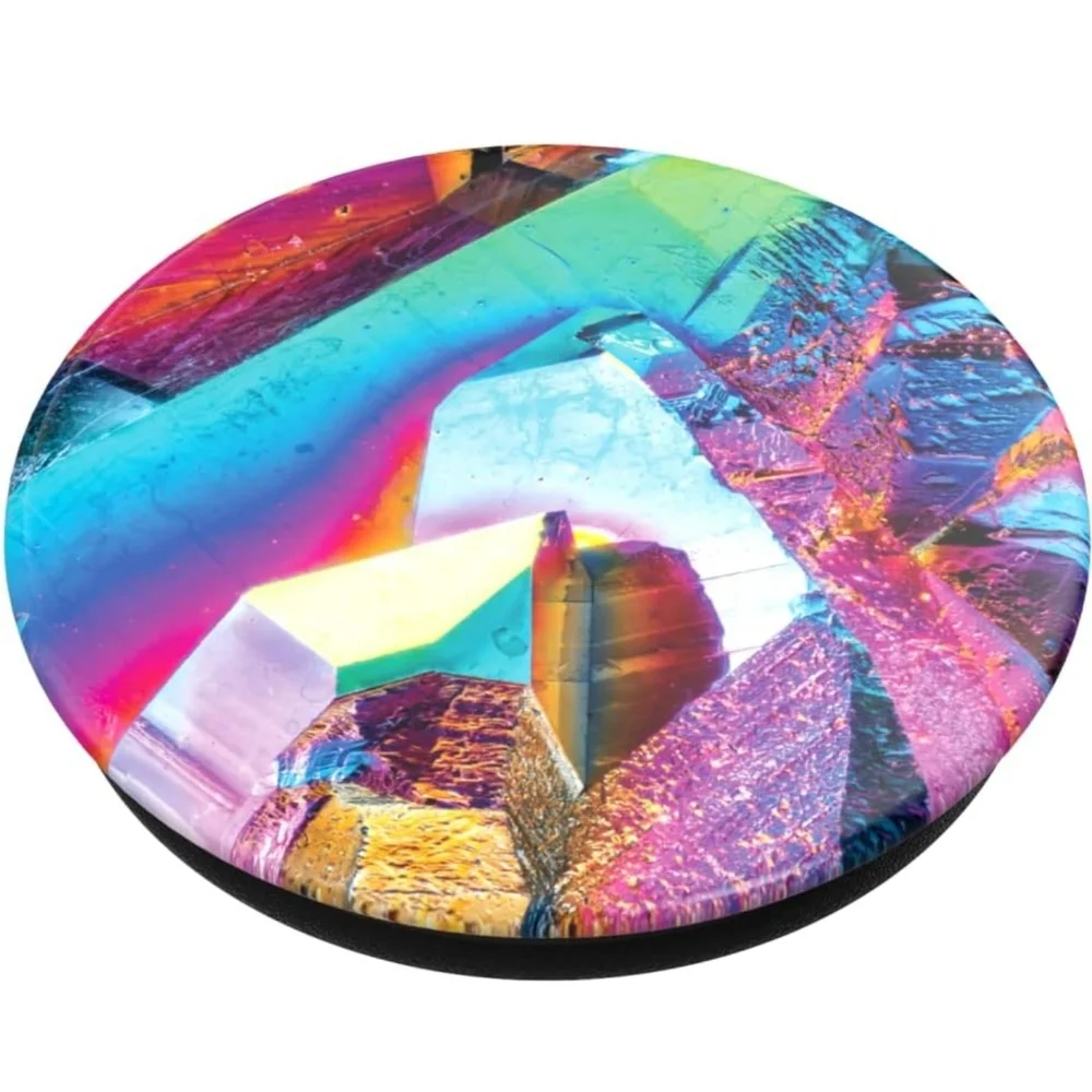 New Gem phone grip base, multicolor poptop, rainbow phone grip, phone kickstand